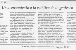 Un acercamiento a la estética de lo grotesco  [artículo] Teresa Calderón.