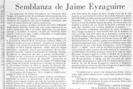 Semblanza de Jaime Eyzaguirre