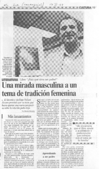 Una mirada masculina a un tema de tradición femenina