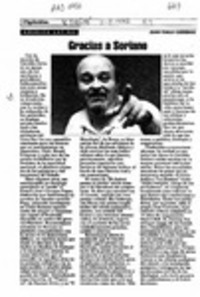 Gracias a Soriano  [artículo] Juan Pablo Cárdenas.