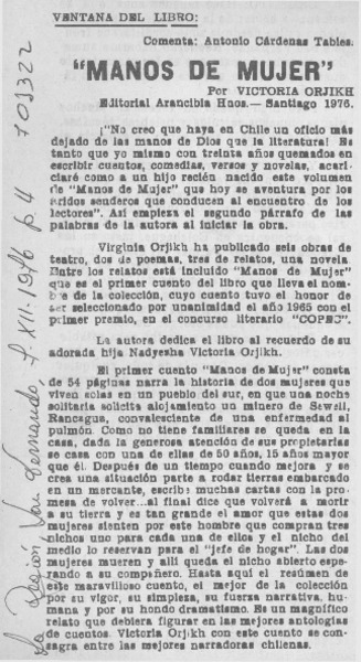 Manos de mujer"