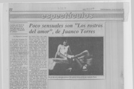 Poco sensuales son "Los rostros del amor", de Juanco Torres