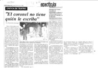 "El coronel no tiene quién le escriba"  [artículo] Rigoberto Carvajal.