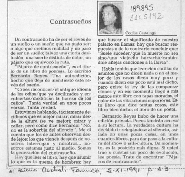 Contrasueños  [artículo] Cecilia Castaings.