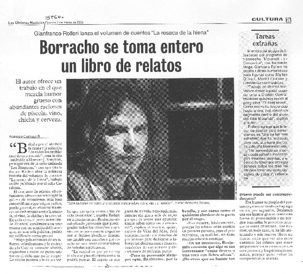 Borracho se toma entero un libro de relatos