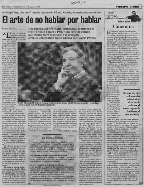 El arte de no hablar por hablar  [artículo] Rodrigo Castillo
