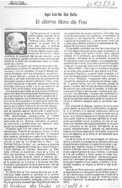 El último libro de Frei