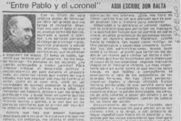 Entre Pablo y el coronel.