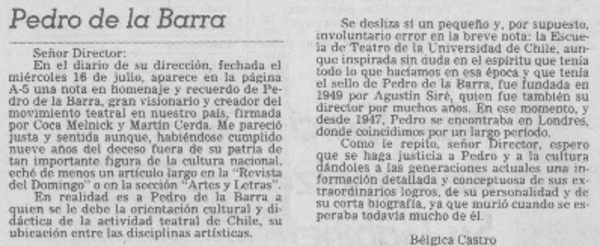 Pedro de la Barra