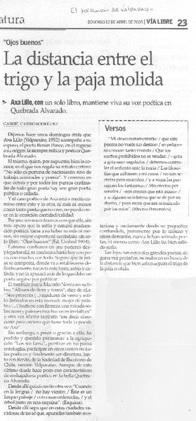 La distancia entr el trigo y la paja molida