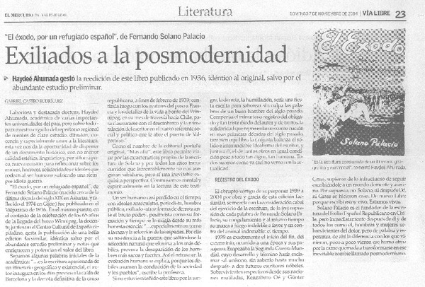 Exiliados a la posmodernidad