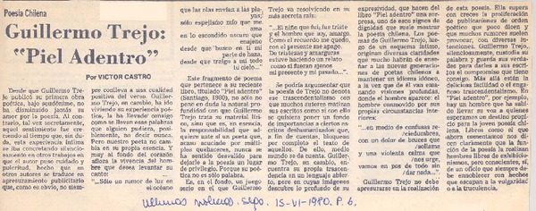 Guillermo Trejo: "piel adentro"