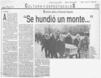 "Se hundió un monte -- "  [artículo] C. D.