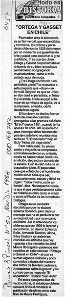 "Ortega y Gasset en Chile"