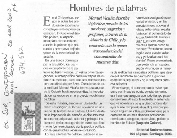 Hombres de palabras