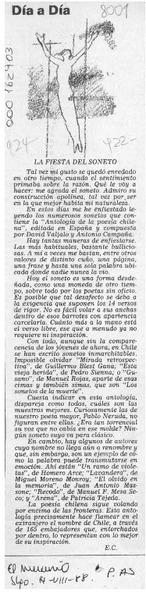 La fiesta del soneto  [artículo] E. C.