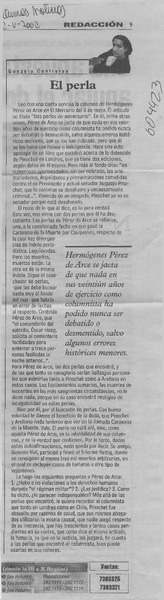 El perla  [artículo] Gonzalo Contreras
