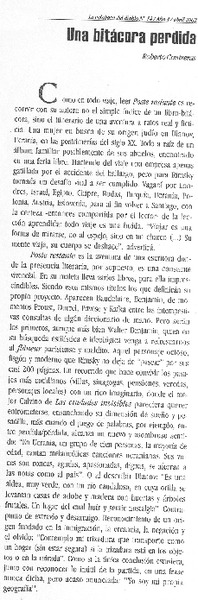 Una bitácora perdida