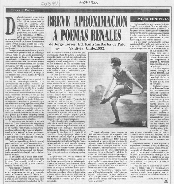 Breve aproximación a "Poemas renales"