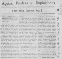 "Aguas, piedras y expiaciones"