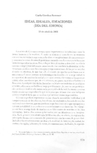 Ideas, ideales, ideaciones