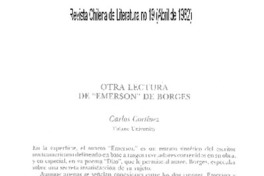 Otra lectura de "Emerson" de Borges