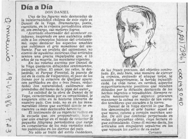 Don Daniel  [artículo] Corusco.