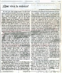 Que viva la música!  [artículo] Alejandra Costamagna.