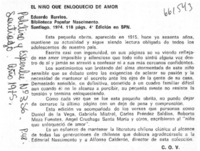 El niño que enloqueció de amor