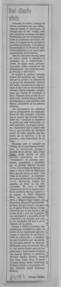 Del diario vivir