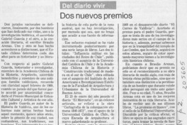 Dos nuevos premios