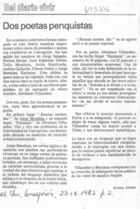 Dos poetas penquistas