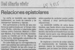 Relaciones epistolares