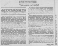 Tres poetas y un recital