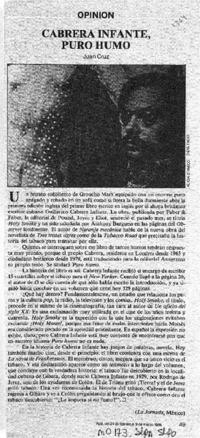 Cabrera Infante puro humor