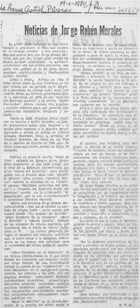 Noticias de Jorge Rubén Morales