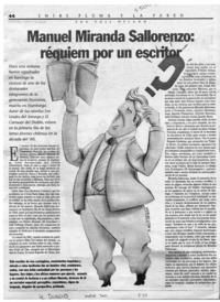 Manuel Miranda Sallorenzo, réquiem por un escritor  [artículo] Poli Délano