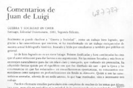 Comentarios de Juan de Luigi
