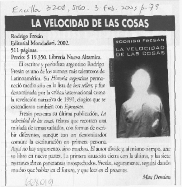 La velocidad de las cosas