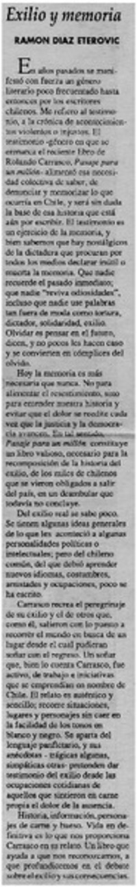 Exilio y memoria