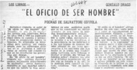 El oficio de ser hombre"  [artículo] Gonzalo Drago.