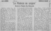 Los muñecos no sangran"  [artículo] Gonzalo Drago.