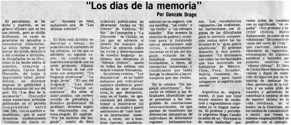 "Los días de la memoria"