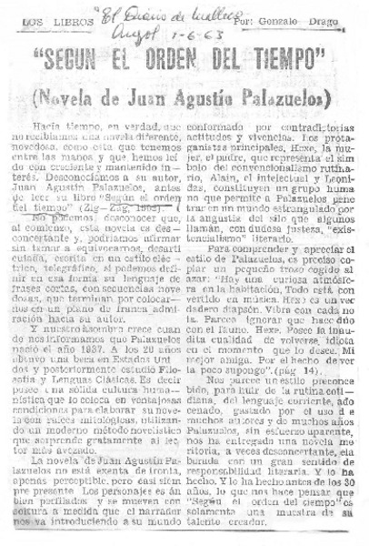 Según el orden del tiempo