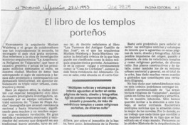 El libro de los templos porteños  [artículo] Tomás Eastman Montt.
