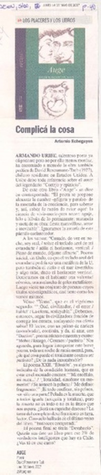 Complicá la cosa
