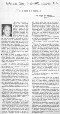 El Deseo de cambio.