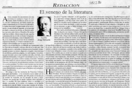 El veneno de la literatura  [artículo] Jorge Edwards