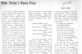 Malos versos y buena prosa