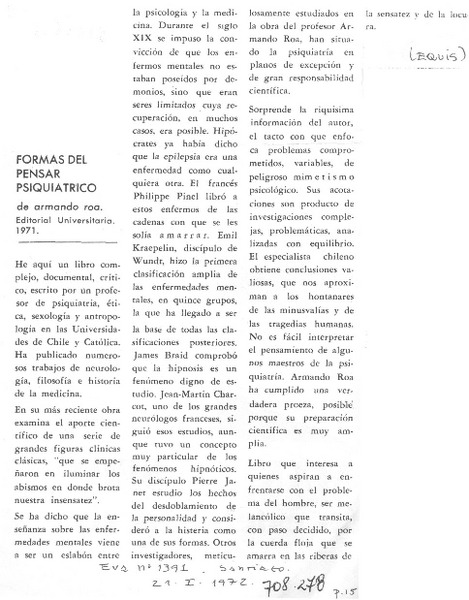 Formar del pensar psiquiátrico